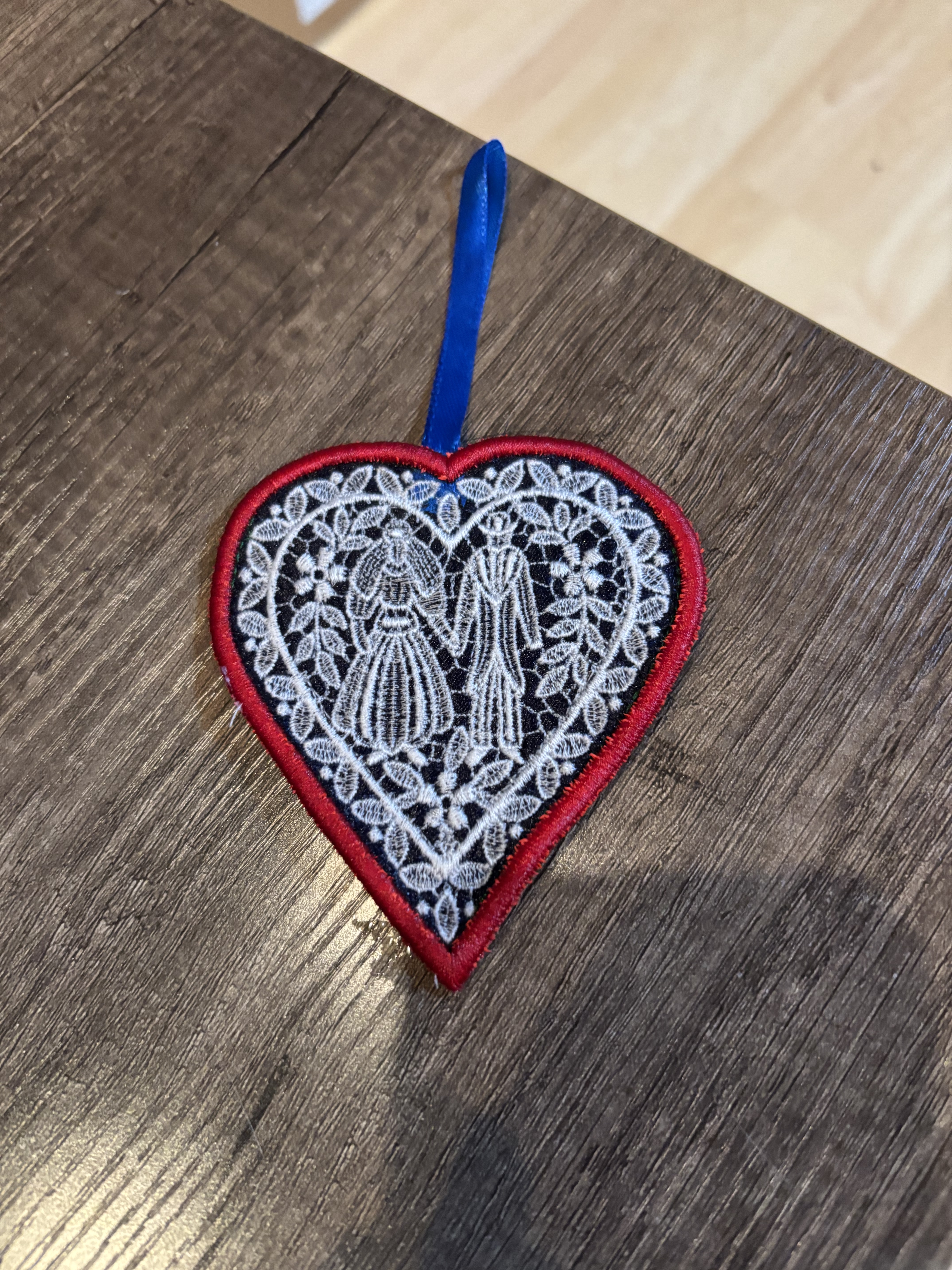 Lace wedding ornament